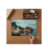 Kayalıklar - Deniz Kıyısı Tasarımı 240 parça Ahşap Puzzle Ahşap Kutuda MP04825