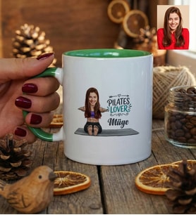 Kişiye Özel Karikatürlü Pilates Lover Kupa Bardak Doğum Günü Hediyesi