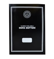 10 Ders Yoklamalı Ders Defteri 28x41 Siyah Plastik Kapak