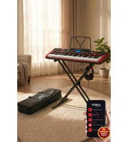 Midex PS-5200RD-HS Pro Org 61 LED Işıklı Tuş Hassasiyetli Bluetooth Midi Kulaklık Stand