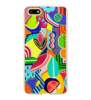 PrintiFy Huawei Y5 2018 ile Uyumlu 1mm Slim Fit Retro Renkler 6 Baskılı Şeffaf  Kılıf