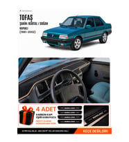 e-biz TOFAŞ ŞAHİN DOĞAN KARTAL KAPAKLI (1981-2002) Uyumlu Torpido Örtüsü - Siyah-Bej - TF003