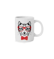 Akıllı Kedi Baskılı Kupa Bardak