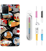 Vivo Y11S Y21S Y20 Y20S Y70 Kılıf Kablo Koruma Spiral Silikon Miyavlamalar 1793