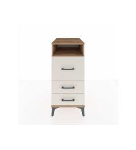 Kronos Komodin Tek Raflı 3 Çekmeceli 44x59x96 Çam-Aytaşı