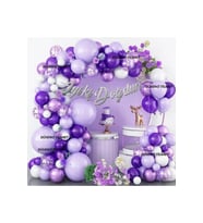 MOR BALON ZİNCİR SET