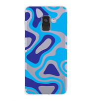 Samsung Galaxy A8 (2018)  Kapak Renkli Desen Tasarımlı Şeffaf Silikon Kılıf