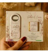 Söz Nişan Kına Nikah Düğün Hatırası Çikolatalı Uzun Açacak Magnet