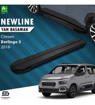 S-Dizayn Citroen Berlingo 3 Uzun Şase NewLine Siyah Yan Basamak 213 Cm 2018 Üzeri A+ Kalite
