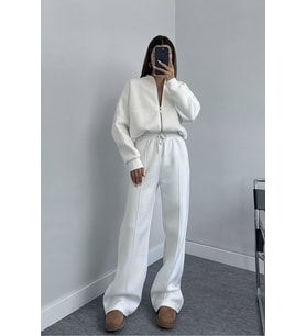 Kadın pamuklu kışlık sweat pantlon eşofman takımı DPGTS018