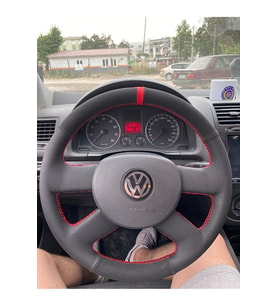 Volkswagen Polo Mk3 2004-2007 Uyumlu Araca Özel Dikmeli Direksiyon Kılıfı