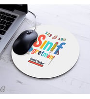İsimli Sınıf Öğretmeni Temalı Yuvarlak Mousepad