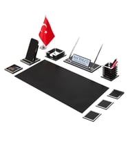 Nova Sümen Takımı 11 Parça Siyah Full Set (Gümüş)