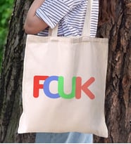 BK Gift Fcuk Tasarımlı Kanvas Bez Çanta, Baskılı Omuz Çantası, Alışveriş Çantası, Plaj Çantası, Arkadaşa Hediye-7