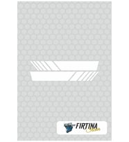 Yan Ayna Oto Şerit Sticker Beyaz 6 Adet 15*2 Cm