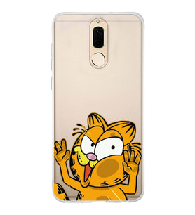Huawei Mate 10 Lite Uyumlu Garfield Desenli Şeffaf Telefon Kılıfı