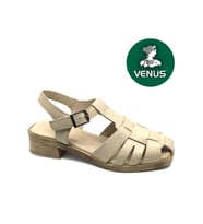 Venüs Turito Hakiki Deri Comfort Ortopedik Kadın Sandalet (Bej)