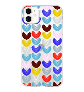 PrintiFy Apple  iPhone 11 ile Uyumlu 1mm Slim Fit Water Color 1 Baskılı Şeffaf  Kılıf