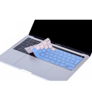 MacBook Pro TouchBar Klavye Koruyucu A1706 1989 2159 A1707 1990 Türkçe R.Powder (Lacivert-Kırmızı)