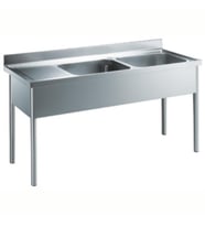 Electrolux Professional 2 Evyeli Tezgah, Evyeler 500x600x300mm, Damlalığı Solda - 1800 Mm LG1826SXEN