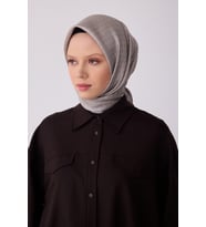 Klasik Desen İpek Twill Eşarp  - 2026 İlkbahar-Yaz (T)  4317 (Açık Vizon)