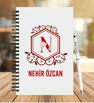 Kişiye Özel Ahşap Defter Kalem Seti 632