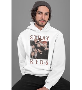 Stray Kids Baskılı Unisex Oversize Müzik Grubu Hoodie