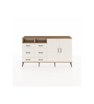 Arges Konsol 4 Raflı 6 Çekmeceli 2 Kapaklı 176x30x99 Çam-Aytaşı