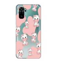 Redmi Note 10/Note 10S Uyumlu İnek Desenli Şeffaf Telefon Kılıfı