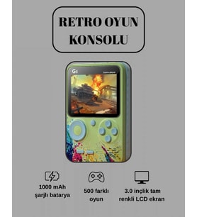G5 Game Box Retro Mini Oyun Konsolu – 500 Dahili Oyun