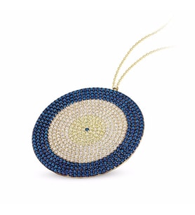 Sosyete Altın Kolye Nazar 14K Gold