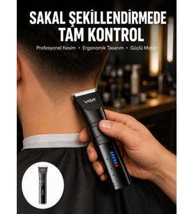Şarjlı Tıraş Makinesi – Dijital Ekranlı, IPX7 Su Geçirmez, Titanyum Bıçaklı Yeni Nesil