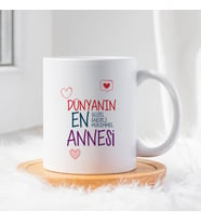 Anneler Gününe Özel Hediye Seramik Beyaz Kupa Bardak  1 Adet