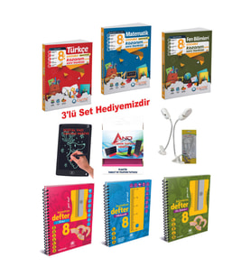 Çanta Yayınları 8 Sınıf 2024-2025 Müfredat Türkçe-Mat-Fen Konu Anlatımı Defter Seri +Etkinlikli Soru Mega Set (Çok Renkli)
