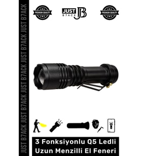 #ElFeneri Yüksek Q5 Led Işık Seviyesi Kamp Balık Piknik Karanlık Dağcılık Uzun Menzilli El Feneri