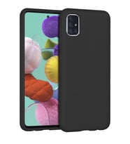Samsung Galaxy A71 İnce Mat Silikon Kılıf Siyah