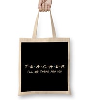 Teacher Heart Word Cloud Bez Çanta Uzun Saplı