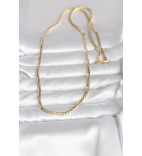 14K Gold Renk Yassı 60 cm Kadın Kolye (CM) (Standart)