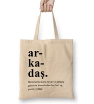 Arkadaş Arkadaşa Hediye Bez Çanta Uzun Saplı