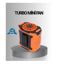 Mey İthalat® Turbo Mini Taşınabilir Fan – 100 Kademeli Dijital Hız Kontrolü ve Type-C Şarj
