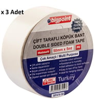 Bigpoint Çift Taraflı Köpük Bant 50mmx5m x 3 Adet