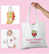eJOYA Bebeklere Özel Çantasında Kişiye Özel Zıbın Ve Biberon Bebek Hediye Seti 109997 (Pembe)
