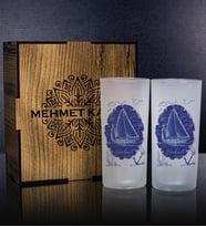 eJOYA Kişiye Özel Kutusunda 2'li Rakı Bardağı Hediye Seti 111319