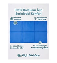 Serinletici Köpek Minderi 90x50 cm, Jel Teknolojili, Rahat ve Serin Dinlenme