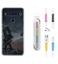 TCL 10L 10 Plus 10SE 20E 20SE 30SE L7 Kılıf Kablo Koruma Spiral Silikon Warrior 1653