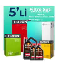 Filtron Ford Courier 1.5 EcoBlue Filtre Bakım Seti Motul Motor Yağlı (2018-2023) 5 Li