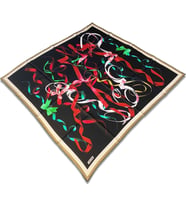 Aker Siyah Karma Desen Tivil İpek Eşarp 8807713-911