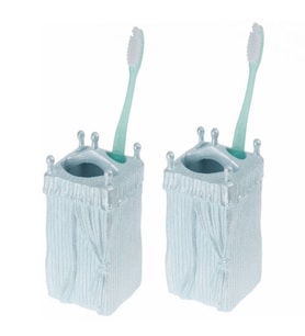 2 ADET DİŞ FIRÇALIK DENİZ FENERİ MODEL POLİRESİN 7X7X12CM BANYO SETİ