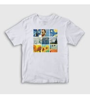 Presmono Unisex Çocuk Beyaz Art Painter Vincent Van Gogh T-Shirt 303049tt