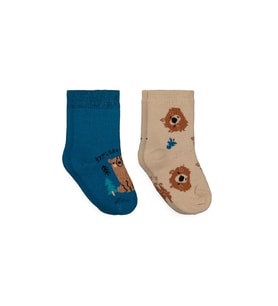 Civil Baby Bear Havlu 6- 2'li Bebek Erk Çorap Set - Standart 6 Ay